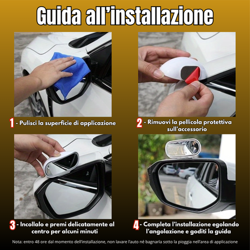 Specchietto retrovisore aggiuntivo per angoli ciechi