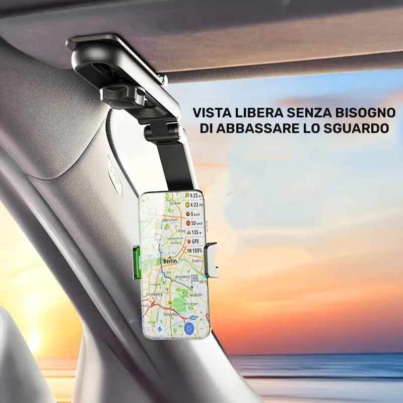 Supporto per telefono per parasole