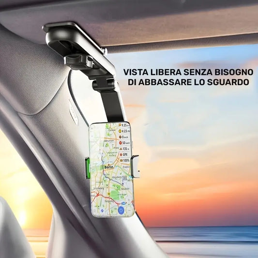 Supporto per telefono per parasole